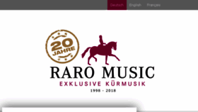 What Raro-music.de website looked like in 2018 (6 years ago)
