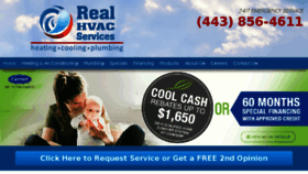 What Realhvacservices.com website looked like in 2018 (6 years ago)
