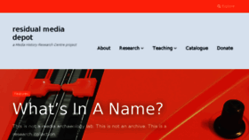 What Residualmedia.net website looked like in 2018 (6 years ago)