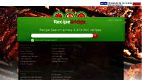 What Recipebridge.com website looked like in 2018 (6 years ago)
