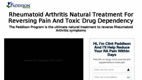 What Rheumatoidarthritisprogram.com website looked like in 2018 (6 years ago)
