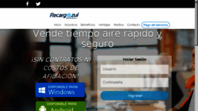 What Recargazul.mx website looked like in 2018 (7 years ago)
