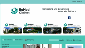 What Romed-kliniken.de website looked like in 2018 (6 years ago)