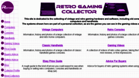 What Retrogamingcollector.com website looked like in 2018 (6 years ago)