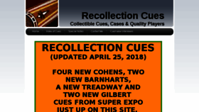 What Recollectioncues.com website looked like in 2018 (5 years ago)