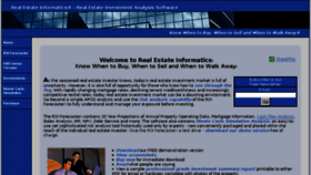 What Realestateinformatics.com website looked like in 2018 (6 years ago)