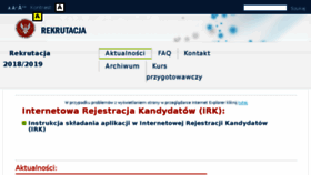 What Rekrutacja-info.wum.edu.pl website looked like in 2018 (6 years ago)