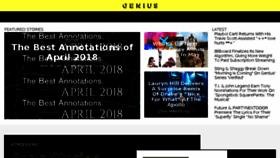 What Rock.genius.com website looked like in 2018 (6 years ago)