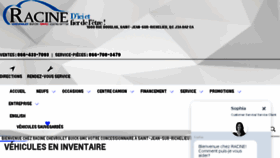 What Racineauto.ca website looked like in 2018 (6 years ago)