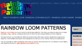 What Rainbowloompatterns.org website looked like in 2018 (6 years ago)