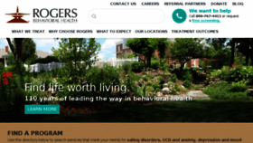 What Rogershospital.org website looked like in 2018 (6 years ago)