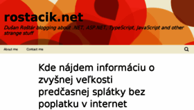 What Rostacik.net website looked like in 2018 (6 years ago)