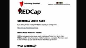 What Redcap.uhhospitals.org website looked like in 2018 (6 years ago)