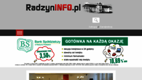 What Radzyninfo.pl website looked like in 2018 (5 years ago)