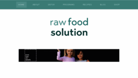 What Rawfoodsolution.com website looked like in 2018 (5 years ago)
