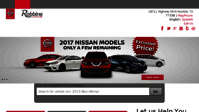 What Robbinsnissan.com website looked like in 2018 (5 years ago)
