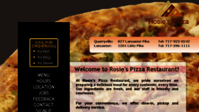 What Rosiespizzarestaurant.com website looked like in 2018 (5 years ago)