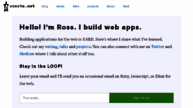 What Rossta.net website looked like in 2018 (5 years ago)