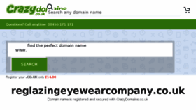 What Reglazingeyewearcompany.co.uk website looked like in 2018 (7 years ago)