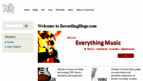 What Recordingblogs.com website looked like in 2018 (5 years ago)