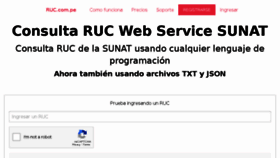 What Ruc.com.pe website looked like in 2018 (5 years ago)