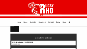 What Rugbyrho.it website looked like in 2018 (5 years ago)