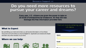 What Resource-support.net website looked like in 2018 (6 years ago)
