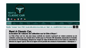 What Rentacarclassic.com website looked like in 2018 (5 years ago)