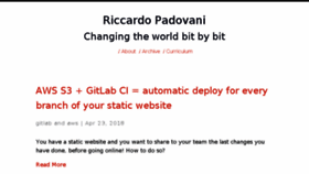 What Rpadovani.com website looked like in 2018 (5 years ago)