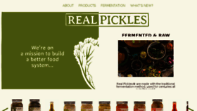 What Realpickles.com website looked like in 2018 (5 years ago)