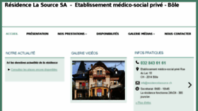 What Residencelasource.ch website looked like in 2018 (5 years ago)