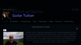What Richardlambourneguitartuition.co.uk website looked like in 2018 (5 years ago)