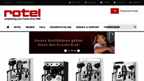 What Rotel.ch website looked like in 2018 (6 years ago)