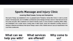 What Risesportstherapy.co.uk website looked like in 2018 (5 years ago)