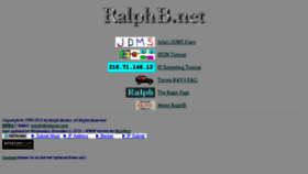 What Ralphb.net website looked like in 2018 (5 years ago)