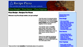 What Recipepizza.com website looked like in 2018 (5 years ago)