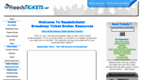 What Reedstickets.net website looked like in 2018 (5 years ago)
