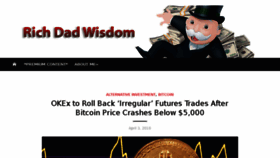 What Richdadwisdom.com website looked like in 2018 (5 years ago)