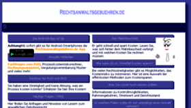 What Rechtsanwaltsgebuehren.de website looked like in 2018 (5 years ago)