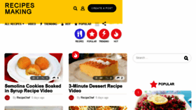 What Recipesmaking.com website looked like in 2018 (5 years ago)
