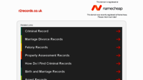 What R2records.co.uk website looked like in 2018 (8 years ago)