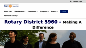 What Rotary5960.org website looked like in 2018 (5 years ago)