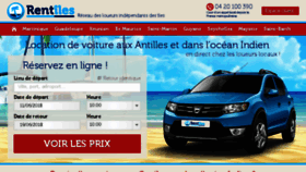 What Rentiles.fr website looked like in 2018 (5 years ago)