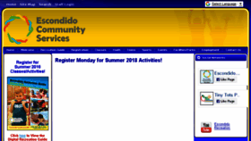 What Recreation.escondido.org website looked like in 2018 (5 years ago)