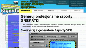 What Raportygps.pl website looked like in 2018 (5 years ago)
