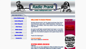 What Radioprank.com website looked like in 2018 (5 years ago)