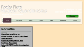 What Rockyflatsnuclearguardianship.org website looked like in 2018 (5 years ago)