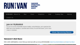What Runvan.org website looked like in 2018 (5 years ago)