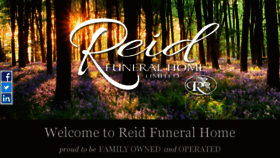 What Reidfuneralhome.ca website looked like in 2018 (5 years ago)