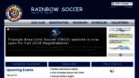 What Rainbowsoccer.com website looked like in 2018 (5 years ago)